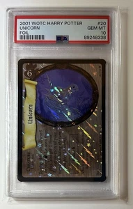2001 Harry Potter WOTC TCG Unicorn Foil Holo PSA 10 Gem Mint Base Set 20/116 - Picture 1 of 2