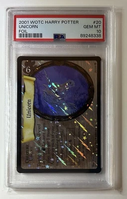 2001 Harry Potter WOTC TCG Unicorn Foil Holo PSA 10 Gem Mint Base Set 20/116 - Image 1 of 2