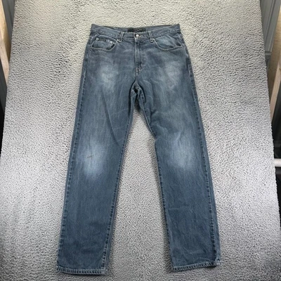 Vintage Calvin Klein Jeans Mens 34x34 Gray Cotton Baggy Straight Relaxed Faded - Image 1 of 4