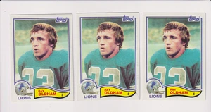 ERROR MAL TRASERO 1982 Topps - Front Ray Oldham, Back Michael Downs 3 copias - Imagen 1 de 2