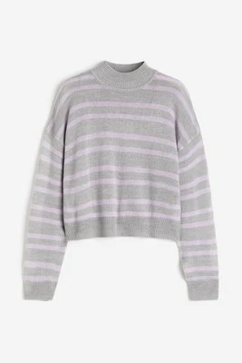 Nuevo con etiquetas Suéter H&M Rayas Gris Púrpura Pequeño S Foto 1 de 4