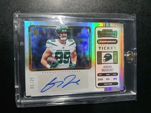 Jeremy Ruckert - Contenders 2022 - Jets - Championship Ticket - Auto - RC - /25 - Bild 1 von 5