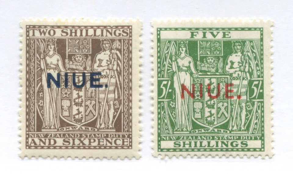Niue 1931 2/6d and 5/ mint o.g. hinged — 第 1/1 张图片