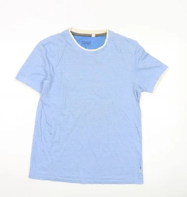 Esprit Men's Blue Short Sleeve Cotton Crew Neck T-Shirt Size S - Image 1 of 4