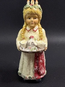 St. Lucia Weihnachtsschmuck 4 3/4" groß Glimmer  - Bild 1 von 7