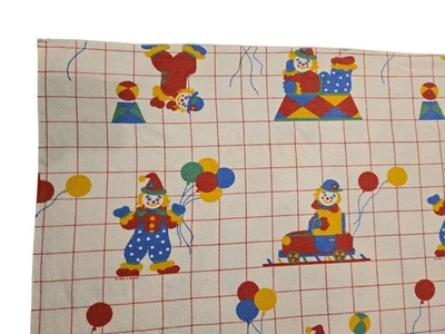 Manta Receptora Franela Vintage Color Primario Payasos Globos 38x25 Foto 1 de 4