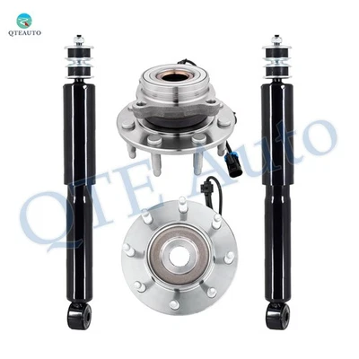 Set of 4 Front Shock-Wheel Hub Bearing To 2001-2003 2005 2006 GMC Sierra 1500 HD - Image 1 of 4