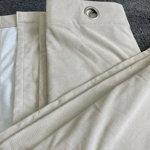 Catherine Lansfield Natural Wilson Thermal Blackout Lined Eyelet Curtains 90x90 - Picture 1 of 5