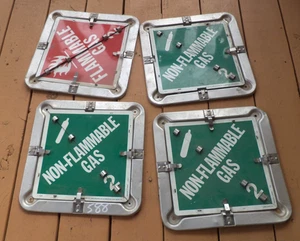 4 Aluminum Hazmat Flip Placard Holders for Truck and Trailer Gas Tractor Trailer - Picture 1 of 6