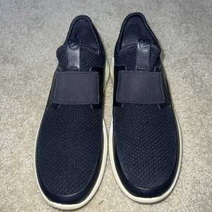 Damengröße 6 Ecco Danish Design Slipper gewebtes Netz marineblau elastische Riemen - Bild 1 von 8