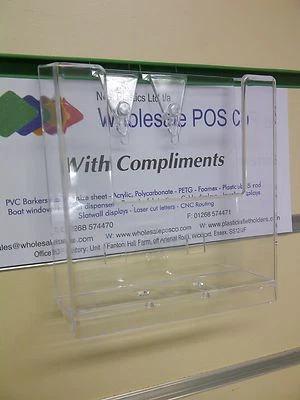 WHOLESALE POS A6 SLATWALL FLYER HOLDER PLASTIC RETAIL SHOP LEAFLET & POSTCARD DISPLAY