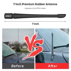 7" For 2009-2024 Ford F-150 Rubber Short Antenna Radio AM/FM Mast Accessories - Picture 1 of 10
