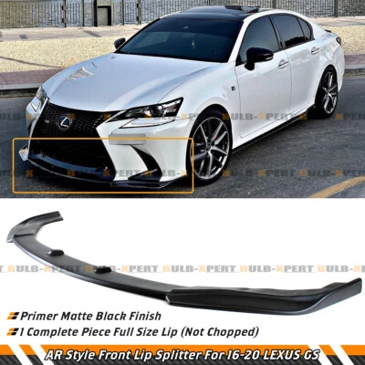 PARA 16-2020 LEXUS GS200T GS350 GS450 V2 JDM NEGRO MATE PARACHOQUES DELANTERO SEPARADOR DE LABIOS Foto 1 de 4