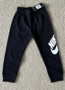 Nike Boys Youth Futura Jogger Pants 86D948 Black White Size 4 - Picture 1 of 4