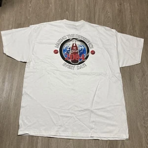 Coke Shirt 2XL 00s Y2k Enjoy Coca Cola Soda Pop World Earth Make Difference Tee - Picture 1 of 10
