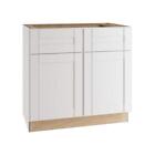 Mill's Pride Kitchen Cabinet H 34.5" X W 36" X D 24" Plywood Shaker Ready White