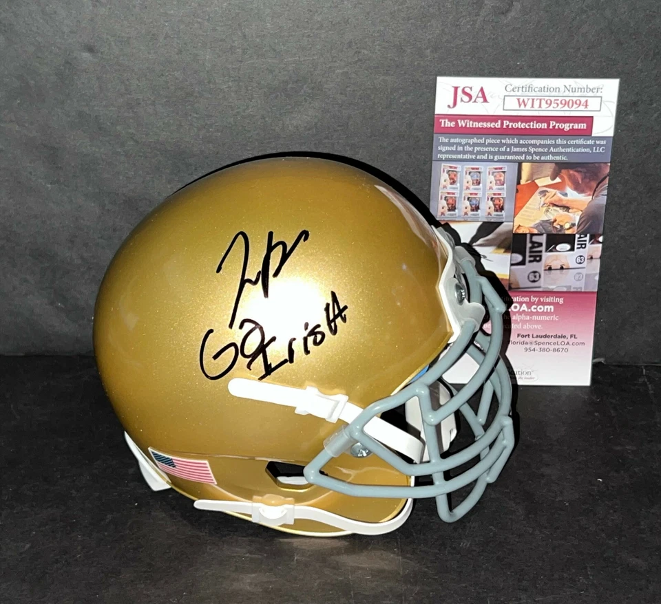 Jayson Ademilola Notre Dame Auto Signed Schutt Mini Helmet JSA COA - - Image 1 of 1
