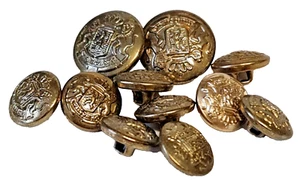 WAINVIEW Vintage Metal Buttons x11 - Picture 1 of 4