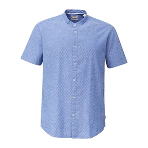 Esprit Camisa Hombre Combinado Lino Manga Corta Banda Cuello Top - Imagen 1 de 10