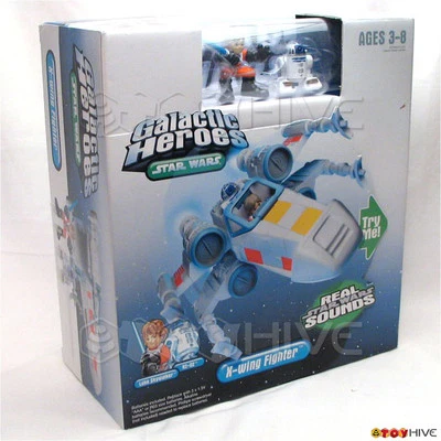 Star Wars Galactic Heroes Electronic X-wing fighter with Luke and R2-D2 figures - Image 1 of 4