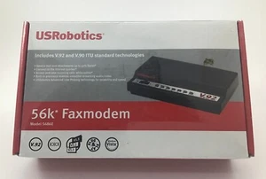 Sealed, Never Used, USR5686E US Robotics V.92 USR5686E External Modem + Fax, 56K - Picture 1 of 4