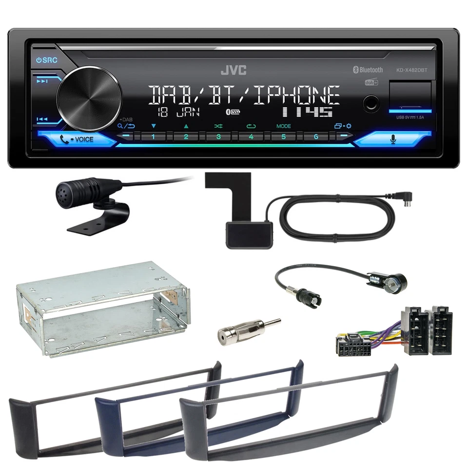 JVC KD-X482DBT Bluetooth Digitalradio USB Einbauset Smart ForTwo 450 - Bild 1 von 1