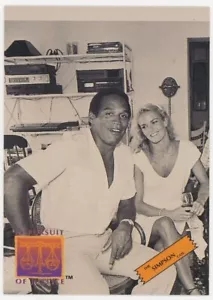 O.J. Tarjeta de fútbol americano Simpson 1994 en busca de justicia #P2 Nicole Simpson - Imagen 1 de 2