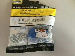 Hubbell HXJ6B Blue-GX2 Cat 6 Modular Jack Xcelerator Universal Wired - Picture 1 of 2