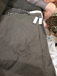 New Liz Claiborne Charcoal Heather Skirt 2x - Picture 1 of 8