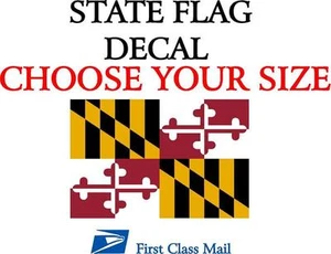 MARYLAND STATE FLAG, STICKER, DECAL, state Flag of Maryland 5 YR VINYL - Bild 1 von 2