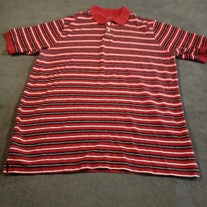 Covington Polo Shirt Mens Extra Large Red Striped Causal Preppy Spreed Golf - Picture 1 of 10