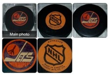 1979-83 WINNIPEG JETS  VINTAGE NHL VICEROY CANADA OFFICIAL GAME USED PUCK 