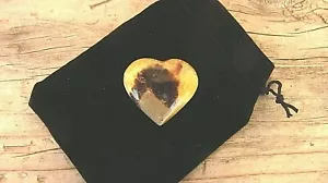Septarian Herz 35 mm Reiki Heilung Kristall Beutel Öffentliches Sprechen Seien Sie vorbereitet - Bild 1 von 1