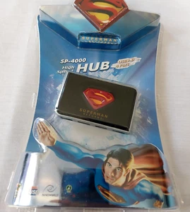 BUSlink I-Rocks Superman Black USB 2.0 4-Ports External Hub SP-4000-SL - Picture 1 of 3