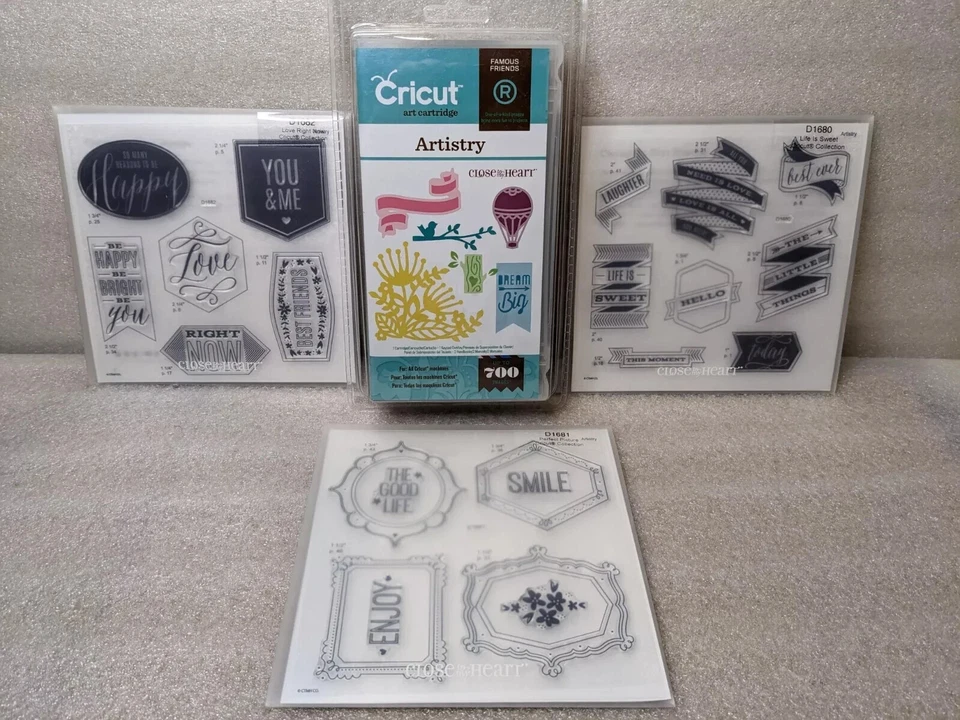🔥Nuevo🔥 Cartucho de arte Cricut ARTISTRY cerca de mi corazón #2002928 + estampillas Foto 1 de 4