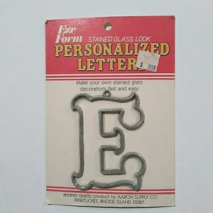 EZE FORM Stained Glass Suncatcher Letter "E" Baking Form Only Vintage NEW - Picture 1 of 7