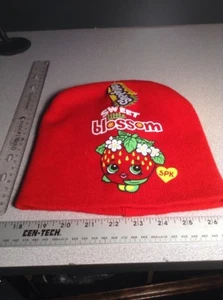 NUEVO CON ETIQUETAS SHOPKINS ROJO Fresa Beso DULCE FLOR NIÑA Invierno SOMBRERO GORRO - Imagen 1 de 9