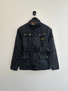 Barbour International Black Wax Jacket Kids 14 15 years XXL - Picture 1 of 11