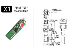 RED High Power 74 Style LED Replacement Instrument Cluster Gauge Bulb - Picture 1 of 4