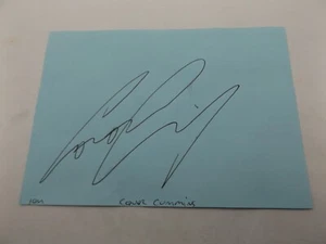PÁGINA LIBRO AUTÓGRAFO 5" X 3.5" FIRMADA POR CONOR CUMMINS - MOTO RACER - Imagen 1 de 1