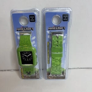 MineCraft 42mm & 44mm Interchangeable Apple Classic Watch Band Set Of 2 NWT - Zdjęcie 1 z 3