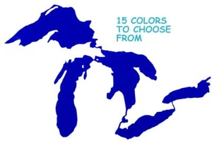 5x7.6 MICHIGAN GREAT LAKES STICKER DECAL Car Window Laptop MacBook Tablet iPad - Picture 1 of 3
