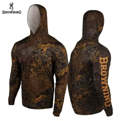 NWT / SEALED Browning Tech Performance Hooded Crew XL Brown Gold Camo - Image 1 of 4