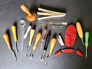 VTG Mixed Lot Of 18 Sewing Tools Seam Rippers, Darning, Leather Gripper & More - Picture 1 of 13