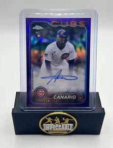 Actualización cromada Alexander Canario 2024 Topps refractor púrpura/250 novato automático radiocontrol - Imagen 1 de 7