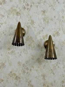 Rustic Brass Wall Sconce Italian Raw Brass Finish Interior Wall Art Decor Sconce - Picture 1 of 6