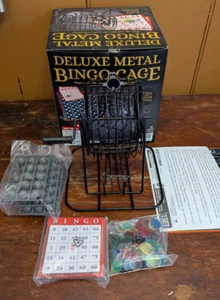 NEW In Box Cardinal Classic Deluxe Metal Bingo Cage Set COMPLETE - Picture 1 of 6