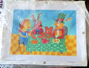 The Tea Party ~ Maggie Needlepoint M-628 ~ Artist: Allison Merriweather canvas - Picture 1 of 8