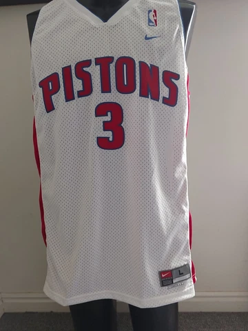 New Ben Wallace Detroit Pistons NBA Basketball Jersey Nike Sewn L Swingman  02 Cover