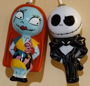 Nightmare Before Christmas Jack & Sally X-mas Tree Ornaments 4" Tall Disney - Picture 1 of 5